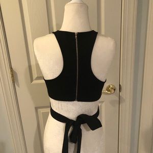 black going out crop top